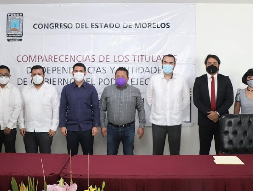 El secretario de Gobierno, en el Congreso local.